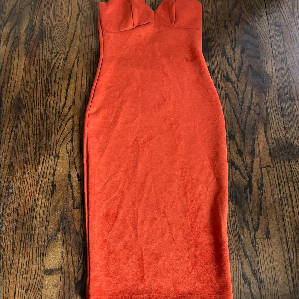 Elegant Orange Cocktail Dress